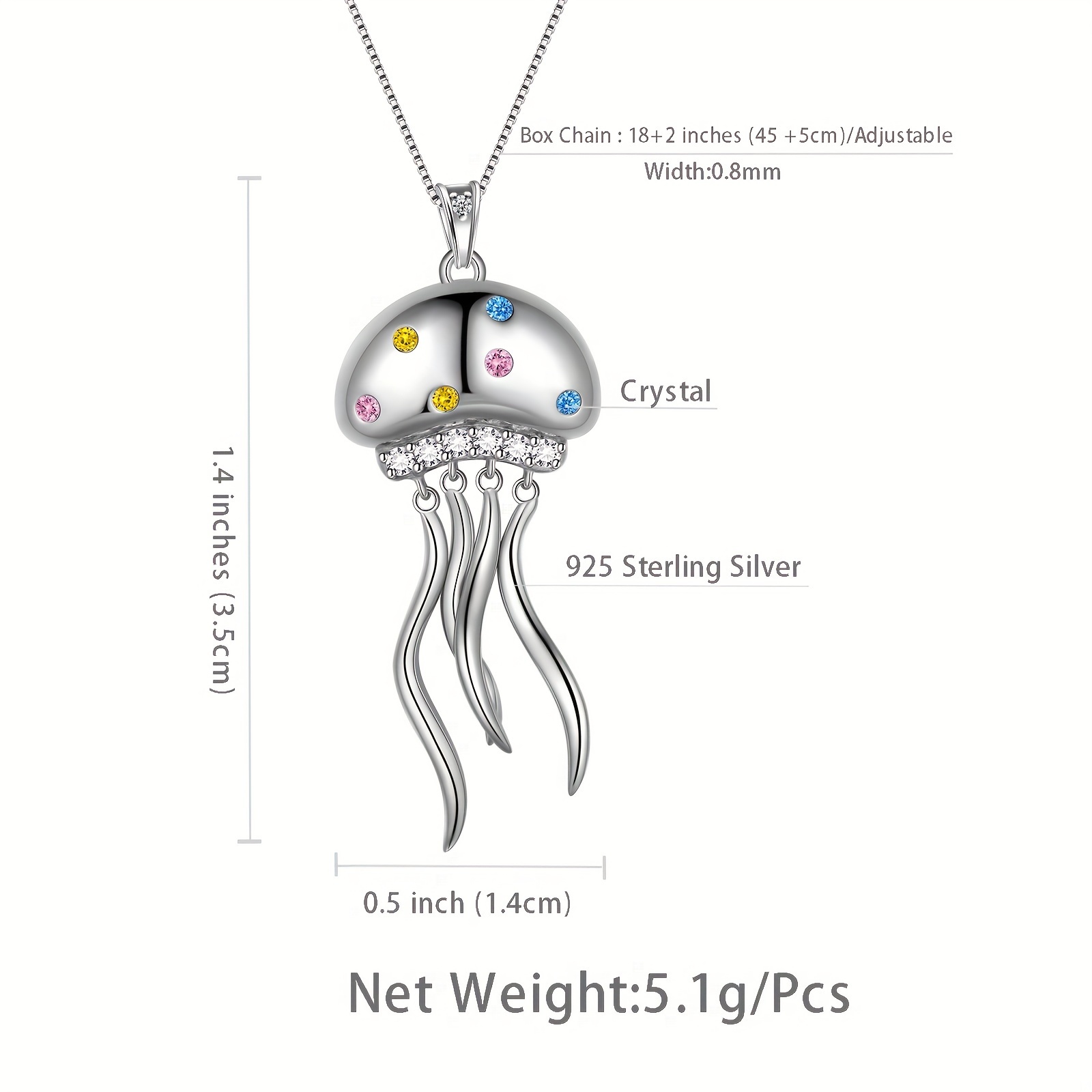 Silver Jellyfish Pendant