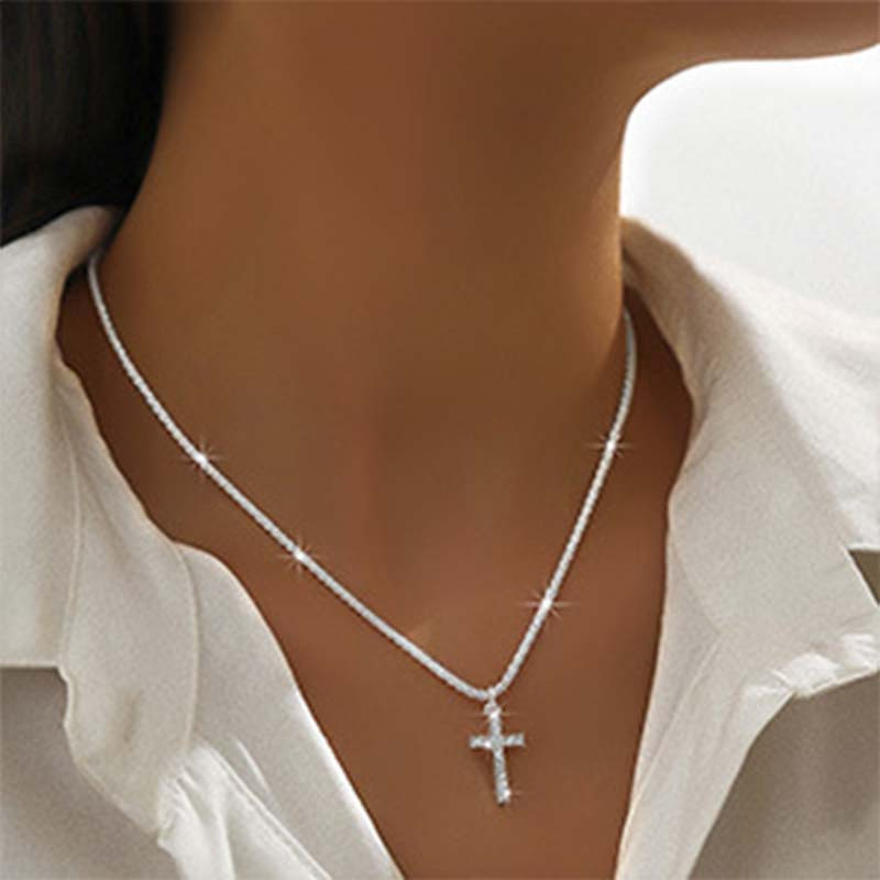 1 pc dainty cross pendant necklaces for women cute faith cross necklace   cross necklace minimal everyday jewelry gift details 4