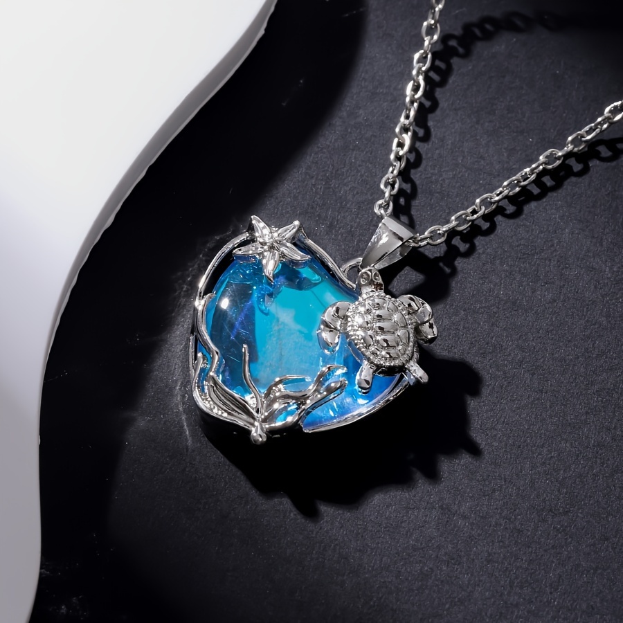 1pc fashion creative turtle pendant necklace ocean style necklace jewelry perfect gift for men details 3