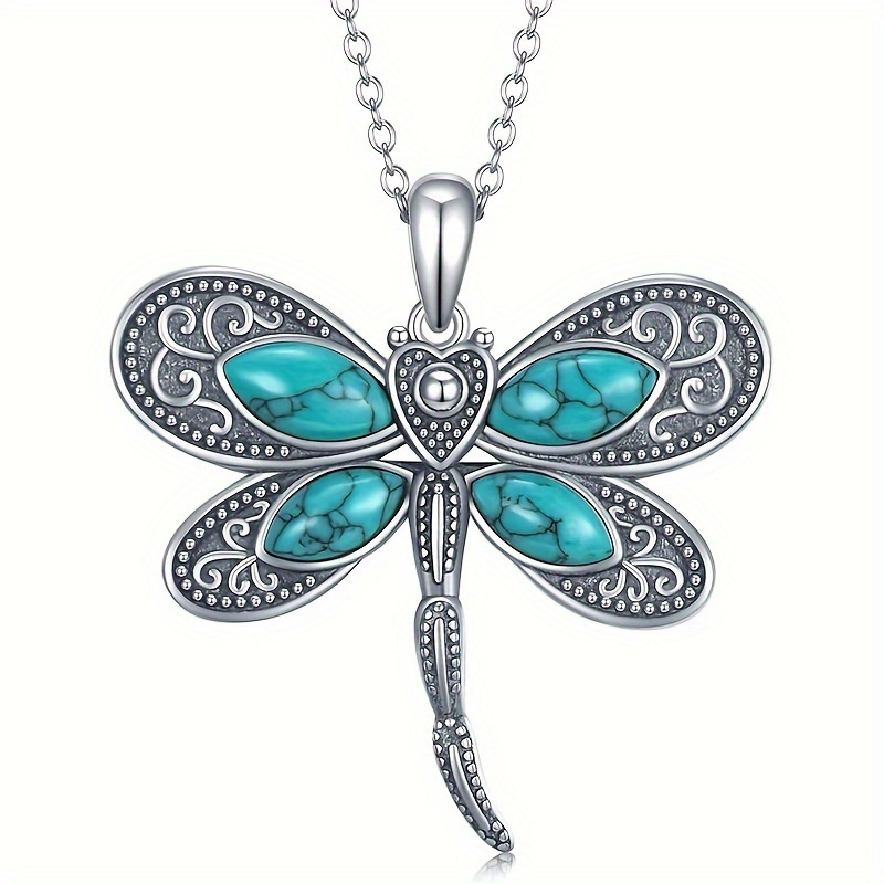 1pc fashion dragonfly pendant necklace daily jewelry accessories valentines day gift for family details 0