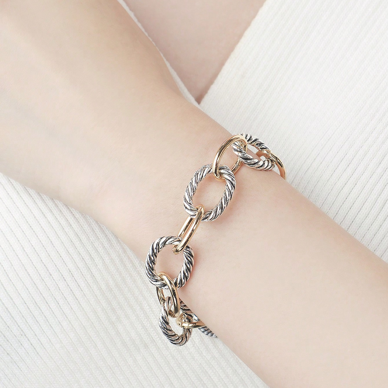 1pc designed braided wire rope twisted bracelet suitable for daily wear by women an exquisite gift for women and mothers details 3